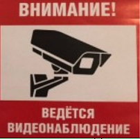 Знак "Ведется видеонаблюдение" 100х100мм; Материал: самоклеющаяся плёнка