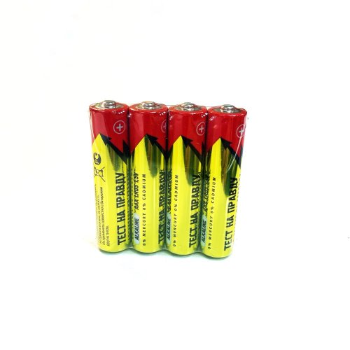 БАТАРЕЙКА  R03  (LR03 / LR3/ AAA/ MN2400)  1,5V "Тест на правду"  Alkaline Упаковка 4 шт