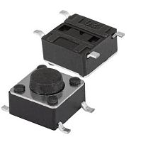 Микрокнопка квадратная тактовая, 4pin, 6x6x4,3мм, L=1,3мм, SMD (IT-1102W, KAN0641-0431B)