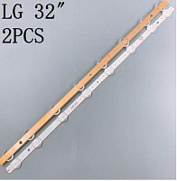 Светодиодная планка для подсветки ЖК панелей 32" (8линз)  SSC_32LJ61_HD_8LED_REV03 (600 мм 8 линз)  LG Innotek  (Марк. SSC_32LJ61_HD) разъем 2 pin, пл