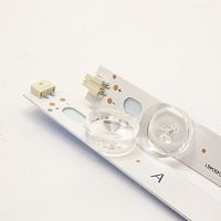 Светодиодная планка для подсветки ЖК панелей 39" 3V (4линзы+5линз-2части) POLA2.0 39"  (777 мм 9 линз) планка из 2-х частей A+B