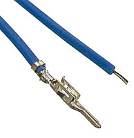 Контакт питания (штекер) на проводе L=20см (MMF-M 3.00mm AWG20 0.2m Blue) Синий  (Для разъемов серии MICRO-FIT гнездо)