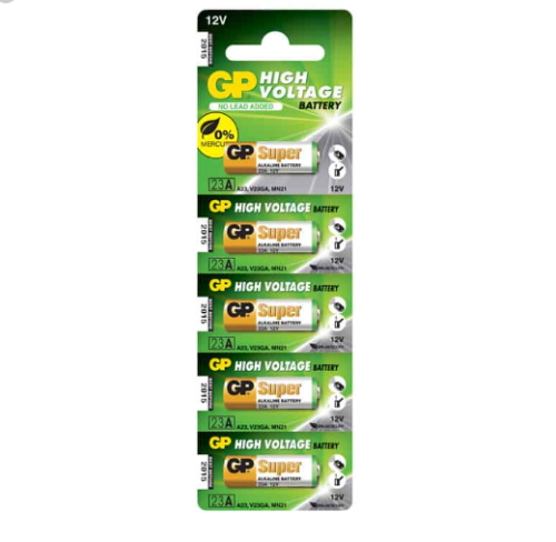 БАТАРЕЙКА A23 (V23GA, 23A, 3LR50, 23AE, MN21, L1028, 8LR23, LRV08) 12V Alkaline GP Super цифр.фотоаппар; фонарики; беспровод.звонки; электр.игрушки; п