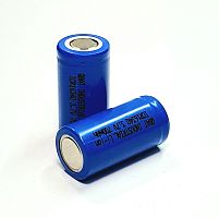 АККУМУЛЯТОР  16340 3,7V  700mAh без платы защиты Li-Ion   INDUSTRIAL ICR16340   "low top"- низкий плюс (технология);  литий-ион )  ( Размер бата