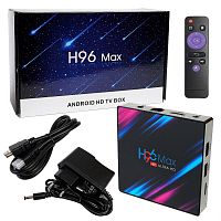 Приставка H96 Max для TV BOX RK3318 2Gb+16Gb 2.4GHz WiFi Android 9.0; Процессор: RK3318, 4 ядра Cortex A53; GPU: Penta-Core Mali-450 до 750mHz; MPEG4