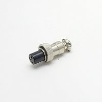 РАЗЪЕМ GX12M-3A (D12mm) 3PIN ГНЕЗДО НА КАБЕЛЬ под пайку металл./107040/