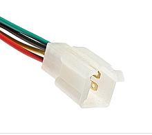 Разъем Межплатный кабель питания 4PIN КОМПЛЕКТ (штыревая +гнездовая часть) с фиксац. с проводами (Син/Желт/ Красн/Черн) (DJ7041A-2.8-21 + DJ7041A-2.8-