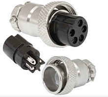 РАЗЪЕМ GX16 16M-5A (D16mm) 5PIN ГНЕЗДО НА КАБЕЛЬ металл под пайку  (1-561-5 MIC16 5P)  (ответная часть штекер на корпус GX16 16M-5B 12630/ответная час