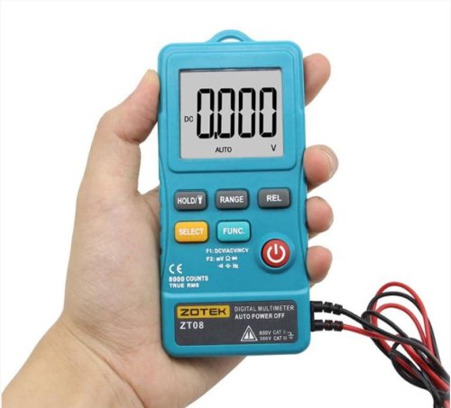 Мультиметр ZOTEK ZT-08 (Портативный) разреение: 8000 отсчет Udc=0.001mv-600v/Uac=0.001mv-800v/R=0,1Om-40MOm/Cx=0.001nF-9.999mkF/F=0.01Hz- 2MHz//звук.п фото 2