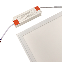 Драйвер для св/д панелей, 600mA, 50-60V, 36W, вх: AC 220V, вх. разъем: два провода, вых. разъем: гнездо 5,5х2,1мм , пластик, IP20, 137x44x27мм, EKF LD