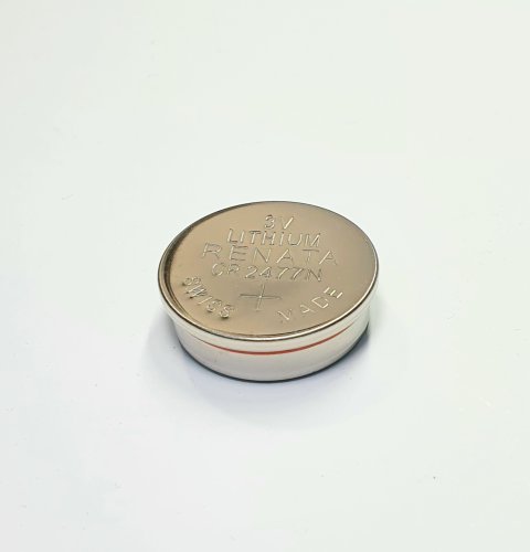 БАТАРЕЙКА ЛИТИЕВАЯ   2477 ( CR2477N/ 5BP ) 3V 950mA Li MnO2 <Дисковая> (24,5х7,7мм) RENATA  Стандарт.ток разряда: 1mA; max разр ток: 2,5mAt: - 40°.