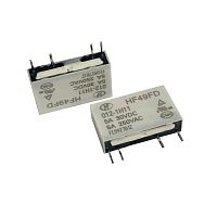 Реле э/м DC12V 5A 4pin, пайка (PCB), Контакты: 1гр. на замыкание (1А) (5A/30VDC; 5A/250VAC) 20x5x12,5мм (HONGFA HF49FD-012-1H11)