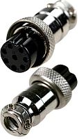 РАЗЪЕМ GX16 16M-8A (D16mm) 8PIN ГНЕЗДО НА КАБЕЛЬ под пайку металл. (1-561-8 MIC 8P)  (ответная часть штекер на корпус 12605 / ответная часть штекер на