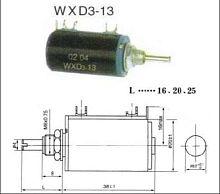 РЕЗИСТОР 2W Переменный   22 KOM прецизионный многооборотный МОНО 3pin (Число оборотов - 10) линейная 5% вал 4мм х 20мм / гайка М8 (2W проволочный) (38