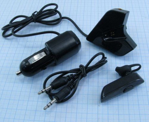 Гарнитура Bluetooth V5.0 АВТО (12-24V) Ёмкость аккумулятора 40мА; формат аудио: MP3, WMA; USB-F ;выход microUSB для зарядки: 5 V/2.1A +кабель 3,5 штек