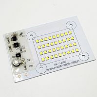 МАТРИЦА СВ/ДИОДНАЯ 220VAC  20W БЕЛЫЙ 36LED/ SMD 2835; 6000k, на алюминиевой подложке