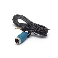 Автопереходник AUX IN-вход Alpine new FullSpeed (штекер п/круглый один срез  3pin) на  Jack 3.5mm Стерео Штекер 