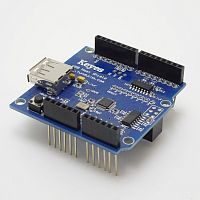 МОДУЛЬ USB Host Shield 2.0 для проектов ARDUINO  Позволяет подключать устр-ва ч/з USB порт к ARDUINO (флешки, клавиатуры, мышь, MIDI устр.) ; под