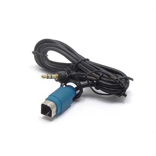 Автопереходник AUX IN-вход Alpine new FullSpeed (штекер п/круглый один срез  3pin) на  Jack 3.5mm Стерео Штекер 