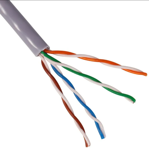 КАБЕЛЬ ВИТАЯ ПАРА - 4 ПАРЫ UTP-4 5E (Медь) (Одножильный 24AWG 1/0.511=0.2mm2) (бухта 305м)