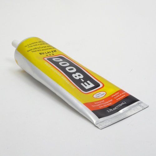 Клей/герметик для проклейки тачскринов Силикон E-8000 (Прозрачн)  15мл (тюбик)  Многоцелевой; восстановление гаджетов, работа с различными материалами