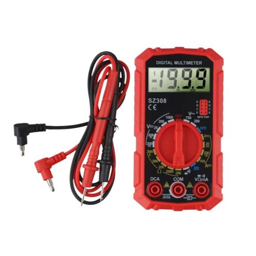 Мультиметр SZ308 ANENG компактный 1999 отсчетов Udc=200mV-1000V/Uac=0mV-750V/ Idc=20mA-10A/ R=200Ω-200KΩ/ звук. прозвонка/диод.тест/пит:1х6F22 (в ко Мультиметр SZ308 ANENG компактный 1999 отсчетов Udc=200mV-1000V/Uac=0mV-750V/ Idc=20mA-10A/ R=200Ω-200KΩ/ звук. прозвонка/диод.тест/пит:1х6F22 (в ко