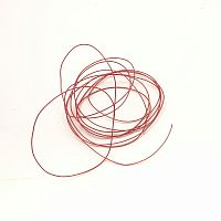 ПРОВОД ПОСЕРЕБРЕННЫЙ МНОГОЖИЛЬНЫЙ (Миниатюрный)  7 х 0,05мм (до 150V) Красный, OD 0.27мм; в тефлоновой изоляции