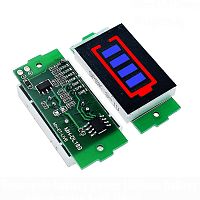 Индикатор заряда Li-ion батареи  8S 4,2V-33,6V; U=3-24V; I=5mA; Погрешность напряжения: 2%; Рабочая температура: -20 ℃-50 ℃; графическая шкала-4 сегме