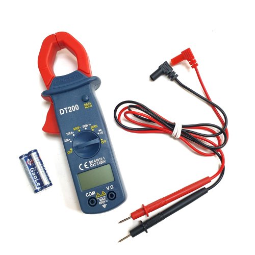 КЛЕЩИ ДЛЯ ИЗМЕРЕНИЯ ПЕРЕМ. ТОКА DT-200   Iac=20A/200A/ Uac=0.1mV...600V/ Udc=0.1mV...600V/ R=20Kom/ звук.прозв.соед./автоматическое определение полярн
