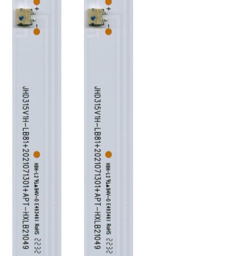 Светодиодная планка для подсветки ЖК панелей 32" (3V) (5+5линз) JHD315V1H-LB81 (комплект 2 планки по 557 мм 5+5 линз) Uпит. св/д.=3V, Разъем подкл 2pi