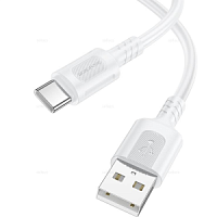КАБЕЛЬ USB-AM / USB x Type-C (штекер) 1.0М; BOROFONE BX111  3.0А  Круглый; d=3.5мм; цв: Белый      