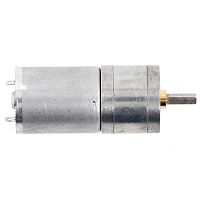 МОТОР с цилиндрическим редуктором DC=24V  JGA25-370B 280 об/мин б/нагр  для проектов ARDUINO Редуктор: 1:226; Вал: длина = 10мм/Диаметр = 4мм ; Размер