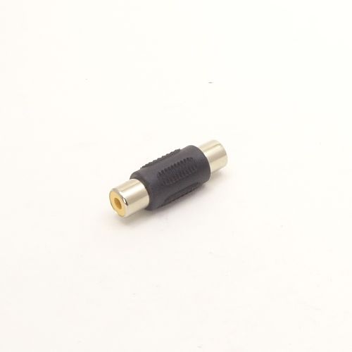 ПЕРЕХОДНИК 1 RCA ГНЕЗДО НА 1 RCA ГНЕЗДО (Монокль) (12755/1) Корпус: пластик; контакты: никель (14-0432/2-270)