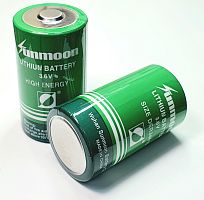БАТАРЕЙКА ЛИТИЕВАЯ  34615H (ER) 3,6v  19000mA ( Без выводов )  Lithium (Литий-тионил-хлорид)  R20 «D» 34х61,5мм  SUNMOON   Высокотоковый. Макс.ток раз