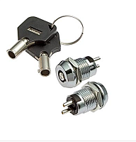 Ключ-выключатель, 2pin, корпус: стальной (SK10-01C-1)