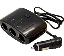Растроитель гнезда прикурив. с проводом(1,2м) 12V/24V   IN-CAR  OLESSON 1635 In: DC12V-24V (штек.прикур); Out: 3 гн.прикур.-1,2A 120W + 2 хUSB (5V 100