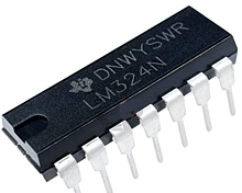 Микросхема LM324N, WN (Марк. MIK324/LM324SN/LM324SN) DIP14