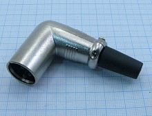 ШТЕКЕР CANON (разьём XLR) на кабель (угловой) МЕТ. JD-386 3pin (14-0522) (ответная часть JD-394/AUB-81)