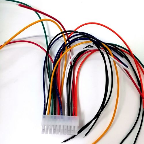 Разъем питания низковольт 20pin шаг 4.2мм (MINI-FIT) (MX5557) с проводами 18-20 AWG(0.5-0.75 кв.мм) (штыревая часть MF-2x10F wire 0.3m) (ответная гнез фото 2