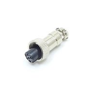 РАЗЪЕМ GX12 12M-6A MIC12-6P (D12mm) 6PIN ГНЕЗДО НА КАБЕЛЬ под пайку металл. (1-565-6 MIC12 6P) (ответная часть штекер MIC12-6P 12424)