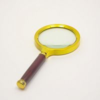 Лупа ручная 4X (d=80мм) круглая метал. оправа с пластм. ручкой  Magnifier                                                                  