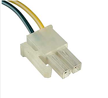 Разъем питания низковольт  2pin шаг 4.2мм (MINI-FIT) с проводами 20 AWG(0.5 кв.мм) (Гнездовая часть часть MF-2x1F wire 0,3m) с фиксац, 300V, ток 7A AC