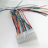 Разъем питания низковольт 22pin шаг 4.2мм (MINI-FIT) (MX5557) с проводами 18-20 AWG (штыревая часть MF-2x11F wire 0.3m) 47х18,7х14мм (ответная гнездов