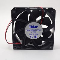 Вентилятор компьютерный DC12V, 120x120x38мм, 7 лопастей, 2700об/мин., подш. скольжения, 2pin, 0.32A 4.2W Tidar RQD12038MS, пластик
