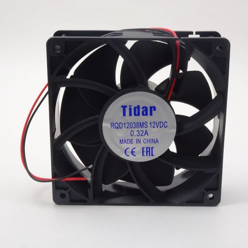 Вентилятор компьютерный DC12V, 120x120x38мм, 7 лопастей, 2700об/мин., подш. скольжения, 2pin, 0.32A 4.2W Tidar RQD12038MS, пластик
