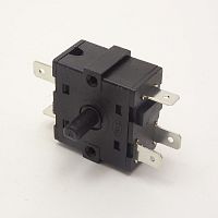 Переключатель поворотный для масляного обогревателя OFF-ON-ON 5pin (6 положений по кругу) (30х30мм, угол поворота 360°) крепеж 28мм T100/55/XK1, KDT-1