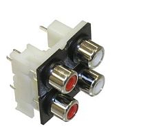 ТЕРМИНАЛЬНЫЙ БЛОК RCA ГНЕЗДО НА КОРПУС 4ШТ под пайку RCA-412