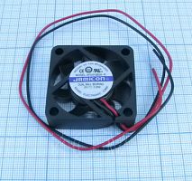 Вентилятор DC5V, 40x40x10мм, 7 лопастей, 6000об/мин., подш. качения, 2pin, 0.16A 0.8W Jamicon KF0410B5H-R/KF0410B5H-032-243R , пластик