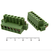Клеммник разрывной: XY2500F-AS-6; Гнездо (винты) (шаг 5,0mm) ответная часть XY2500R-BS-6 Штекер (резьба под винт) (шаг 5.0mm) Угловой (16471); XY2500V