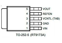 RT9173A(B) - Peak 3A Bus Termination Regulator, TO-252-5